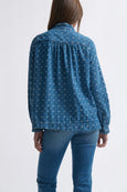 Tamara Shirt- Denim w/Flower