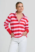 Rugby Sweatshirt- Lolly Pink/Red