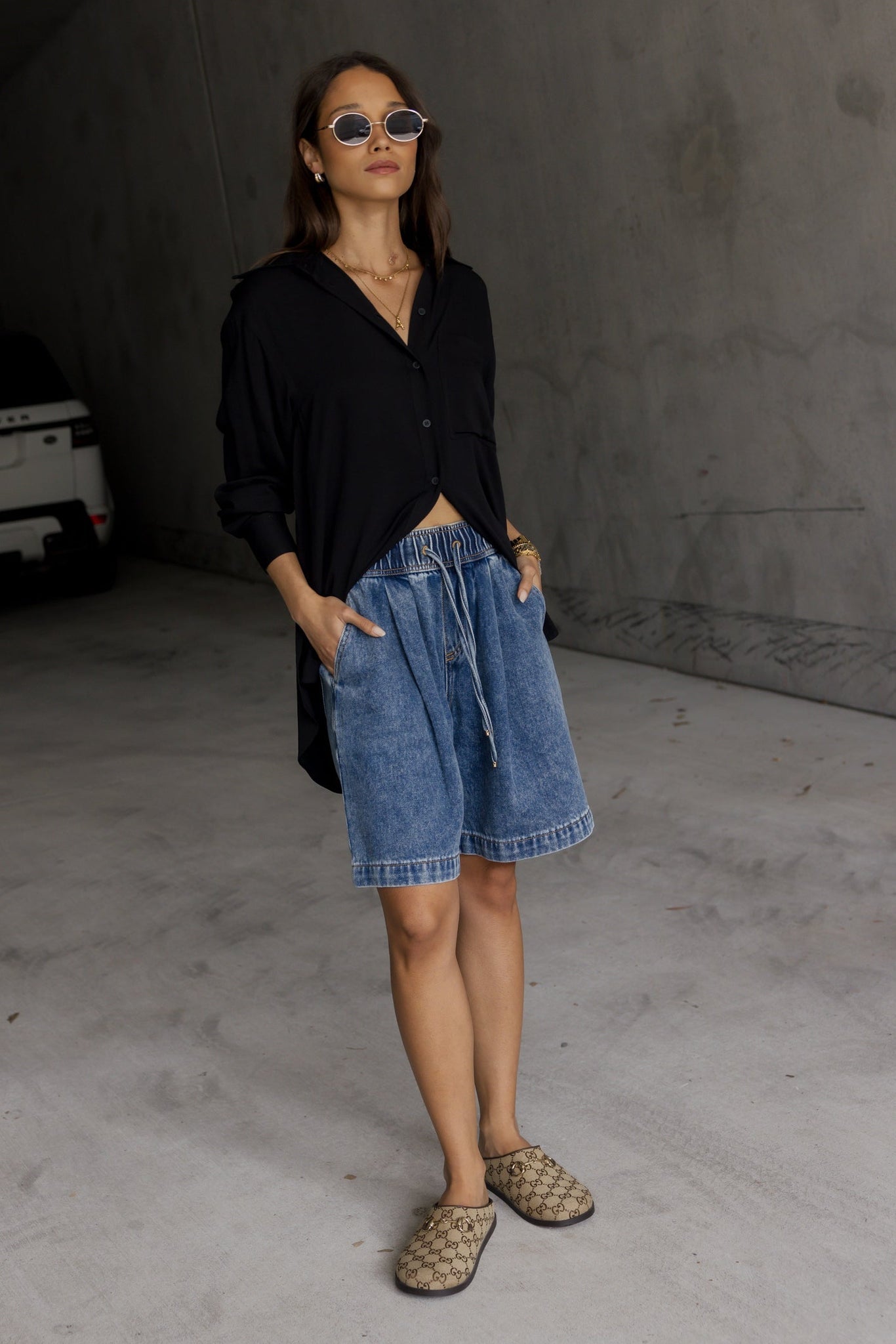 Miki Shorts- Blue Wash