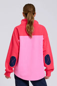 Collar Sweatshirt- Pink/Red Combo
