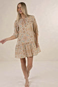 Rumi Smock Dress- Almond