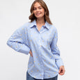Lemon Embroidery Shirt- Blue