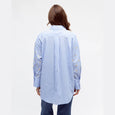 Lemon Embroidery Shirt- Blue
