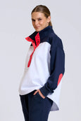 Collar Sweatshirt- Navy/White Combo