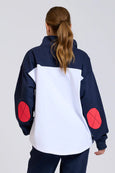 Collar Sweatshirt- Navy/White Combo