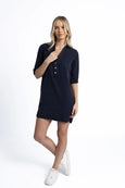 Leni Shirt Dress- Navy