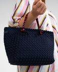 Michigan Tote- Navy Neo Plait