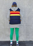 Retro Puffer Vest- Navy