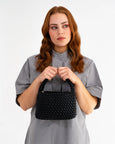 Linton Crossbody- Black Plait