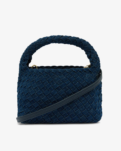 Linton Crossbody- Denim Plait