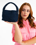 Linton Crossbody- Denim Plait