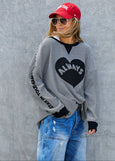 Always Waffle Top- Black/White