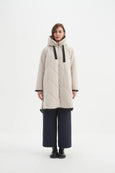 Zip hem Winter Coat- Cream