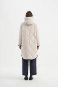 Zip hem Winter Coat- Cream