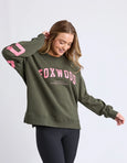 Interval Crew- Khaki/Coral