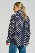 The Olivia Shirt - Navy Double Diamond