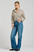 The Olivia Shirt - Ivory Double Diamond