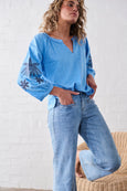 Kimberley Top- Sky Blue