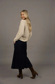 Edit Denim Skirt- Dark Blue