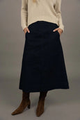 Edit Denim Skirt- Dark Blue