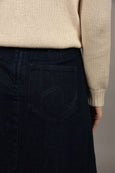 Edit Denim Skirt- Dark Blue