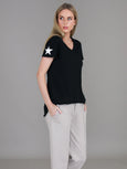 Verona Twin Star Tee- Black