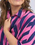 Palermo Stripe Shirt- Blue/Pink