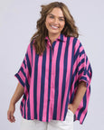 Palermo Stripe Shirt- Blue/Pink