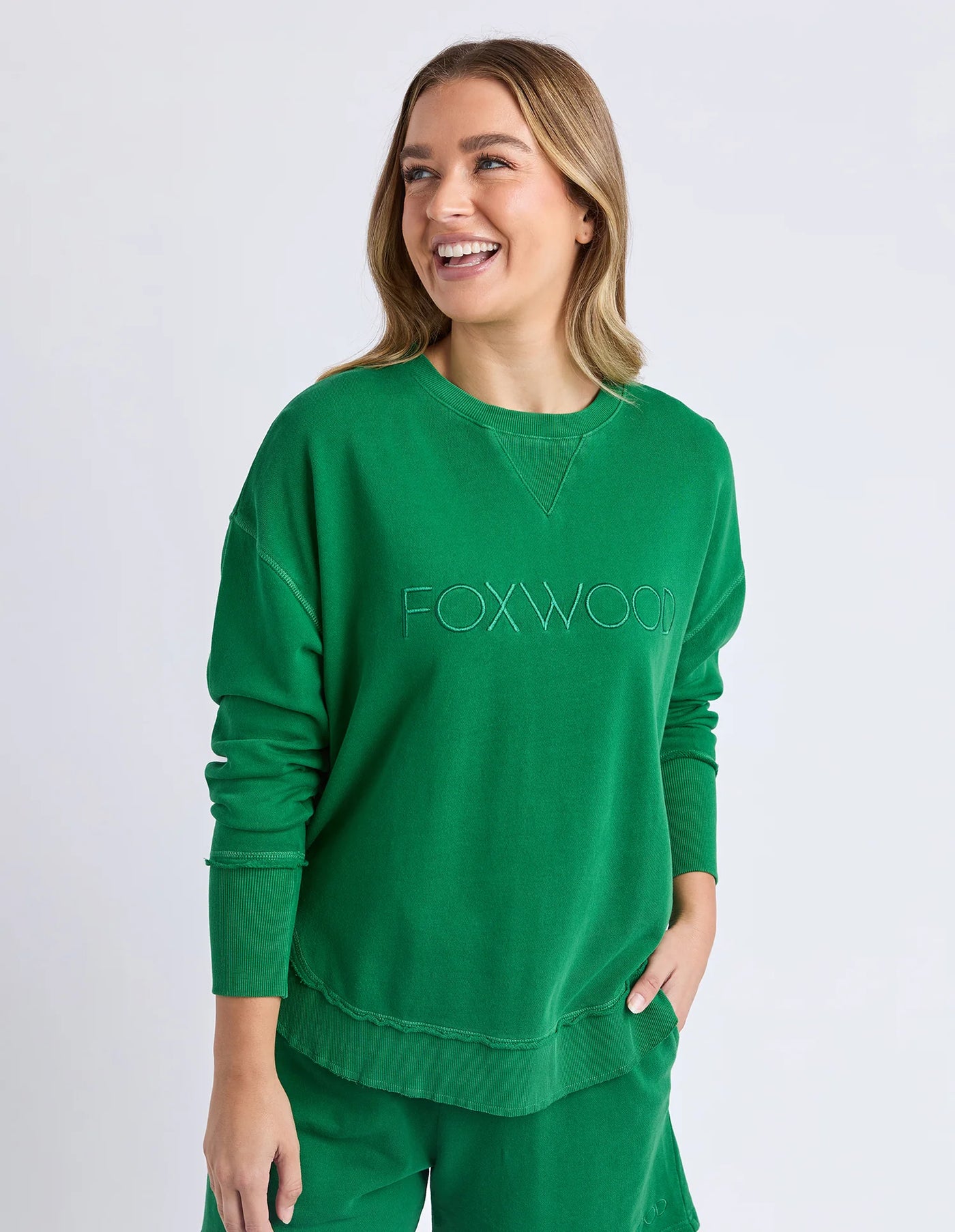 Simplified Crew- Forest Green