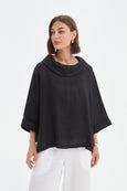 Funnel Neck Top - Black
