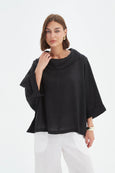 Funnel Neck Top - Black