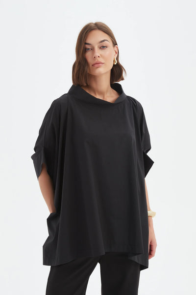 Statement Neck Tunic- Black