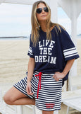 Live The Dream Retro Tee- Navy