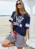 Live The Dream Retro Tee- Navy