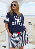 Live The Dream Retro Tee- Navy