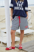 Retro Stripe Shorts- Navy/White