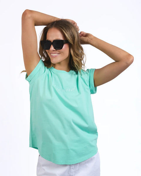 Signature Tee- Neon Mint