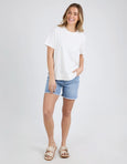 Farrah Short Sleeve Tee- White
