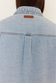 BASEN Shacket Light Blue Denim
