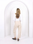 Leo barrel jean-Corduroy Stone