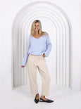 Leo barrel jean-Corduroy Stone