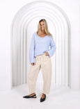 Leo barrel jean-Corduroy Stone