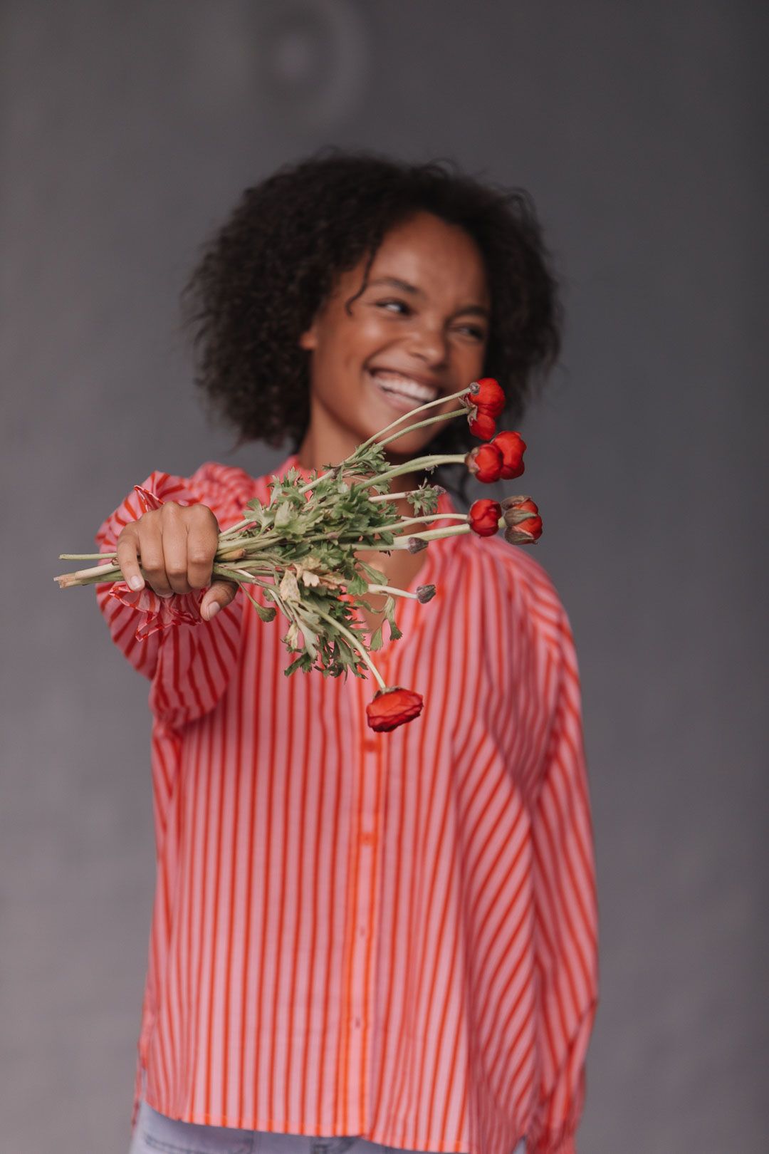 Racquet Club Shirring Shirt- Pink/Red