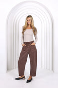 Leo Barrel Jeans- Chocolate