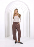 Leo Barrel Jeans- Chocolate