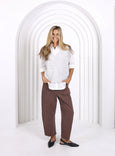 Leo Barrel Jeans- Chocolate