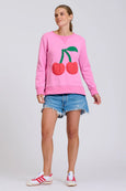 Classic Zipside Cherries Sweat- Pink