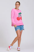 Classic Zipside Cherries Sweat- Pink