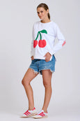 Classic Zipside Cherries Sweat- White