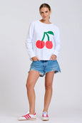Classic Zipside Cherries Sweat- White